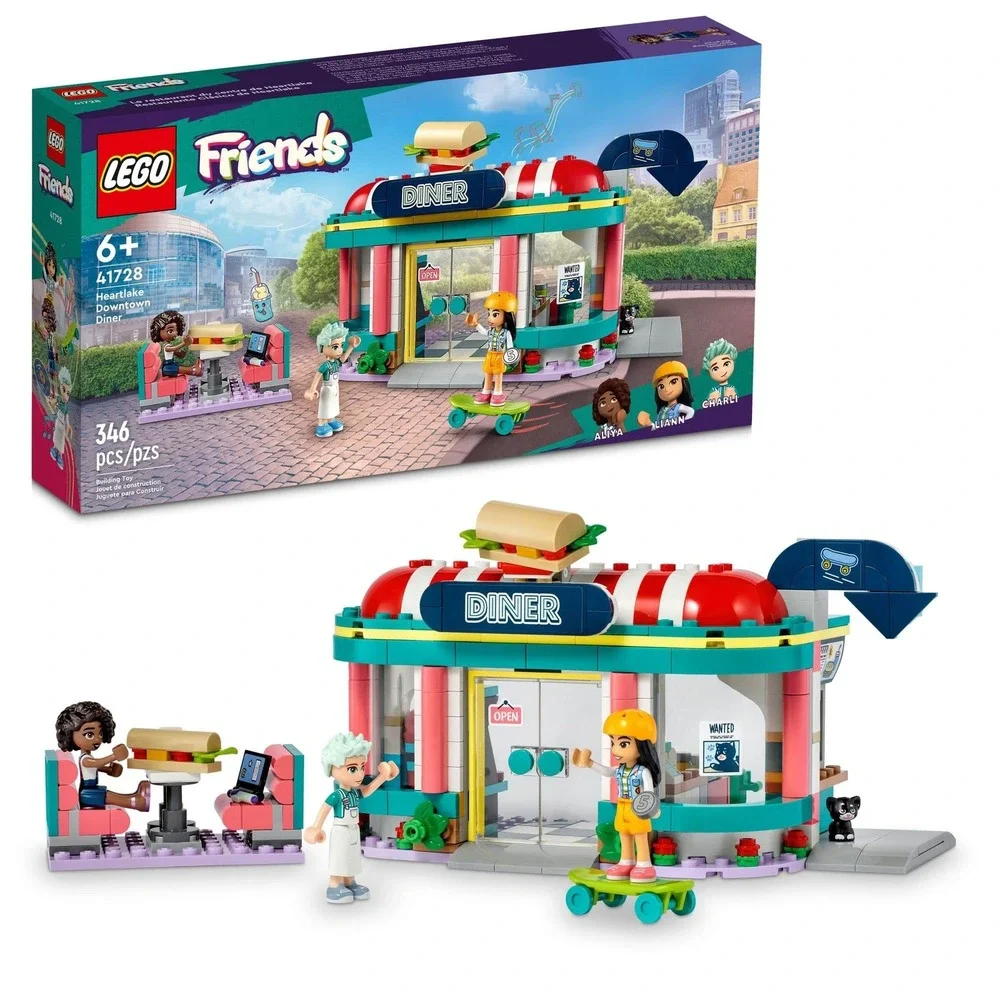 LEGO Friends Heartlake Downtown Diner 41728 Restaurant Building Set New Sealed